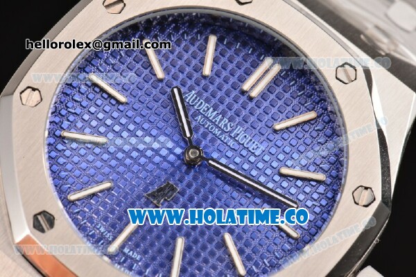 Audemars Piguet Royal Oak 41MM Asia Automatic Full Steel with Stick Markers and Blue Dial - Click Image to Close